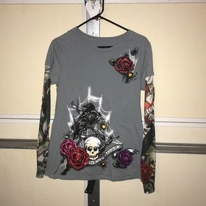 Tattoo style sleeved shirt